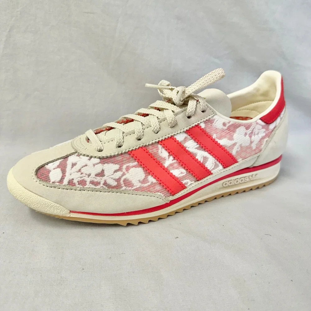 Adidas Liberty London SL 72 Floral Cream Better Scarlet Sneaker Womens 8.5 - Picture 16 of 16